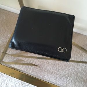 Salvatore Ferragamo Black Leather Wallet
